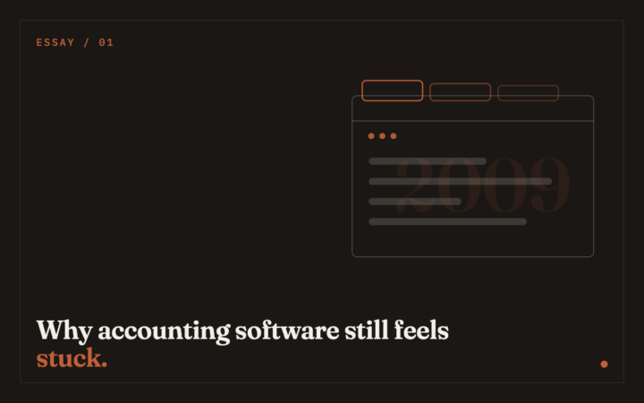 Cover art for the essay: Why accounting software still feels stuck in 2009