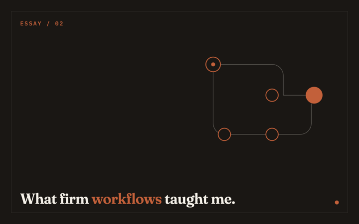 Cover art for the essay: What building Debits taught me about firm workflows